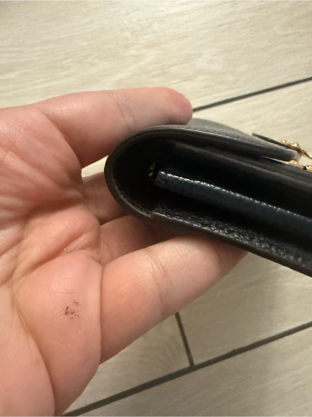 PRELOVED excellent condition Louis Vuitton Monogram Black & Brown Leather Wallet - Picture 7 of 11